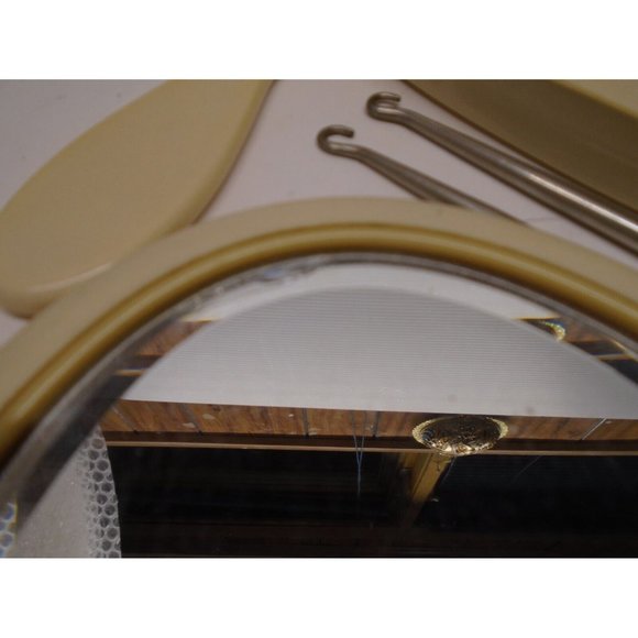 Vintage 10 Piece Vanity / Manicure Set French Ivory Celluloid Art Deco w/ Flaws - Picture 4 of 9